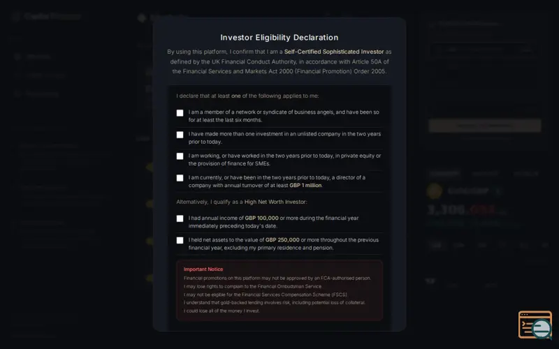 Screenshot of Capital Protocol - Dashboard