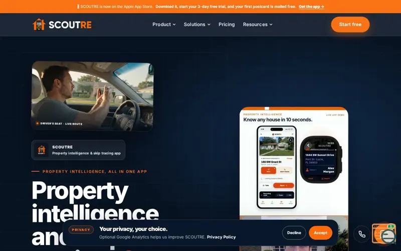 Screenshot of SCOUTRE: Driving for Dollars & Skip Trace App for Investors