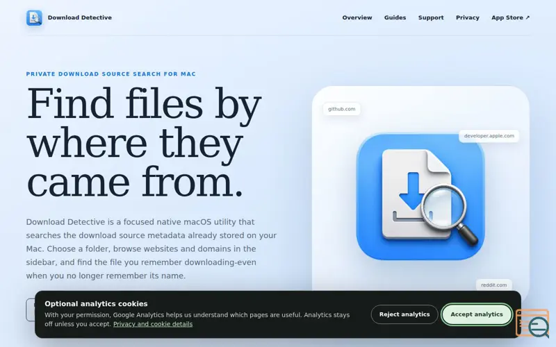 Screenshot of Download Detective
