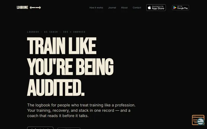 Screenshot of LogBone — AI Fitness Coach & PR Tracker