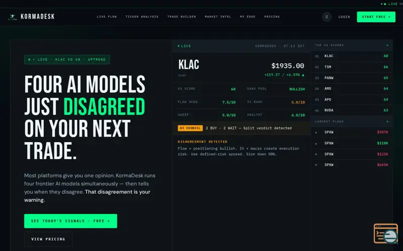 Screenshot of KormaDesk