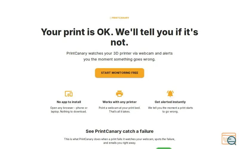 Screenshot of PrintCanary