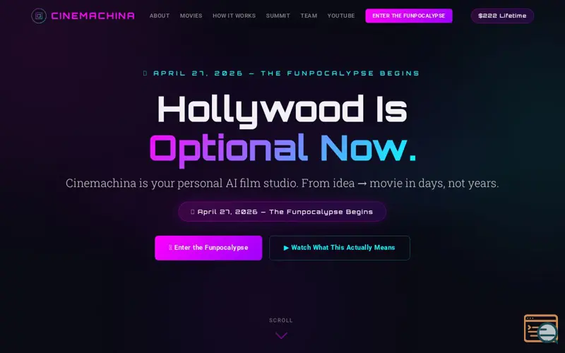 Screenshot of Cinemachina