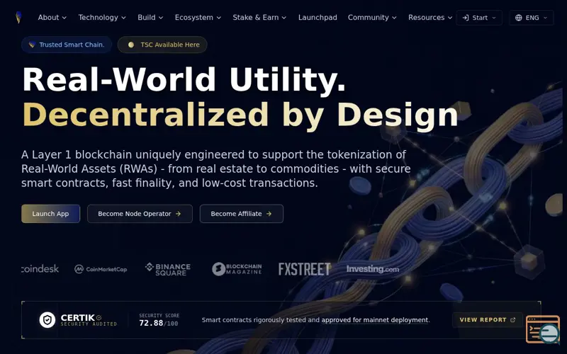 Screenshot of Trusted Smart Chain