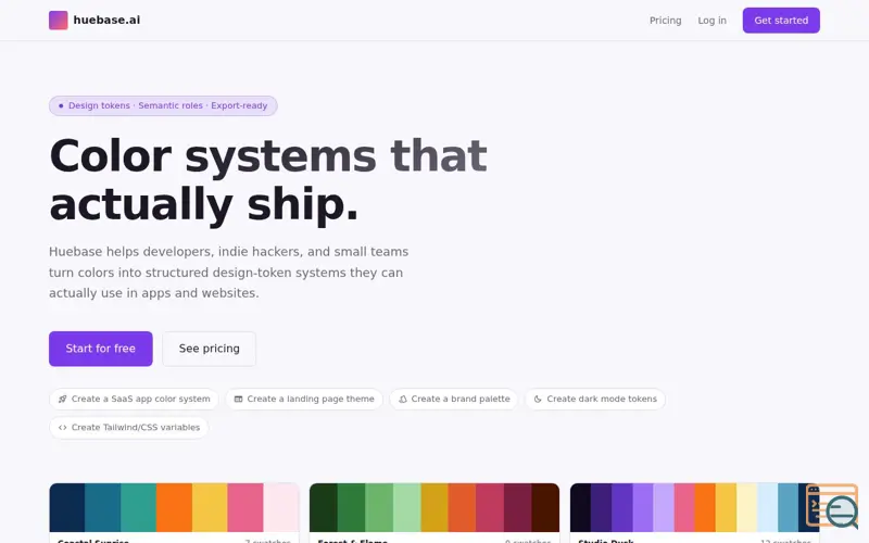 Screenshot of AI Powered Color-Palette Management