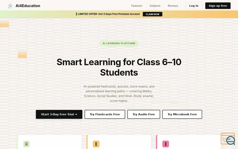 Screenshot of Ai4Education