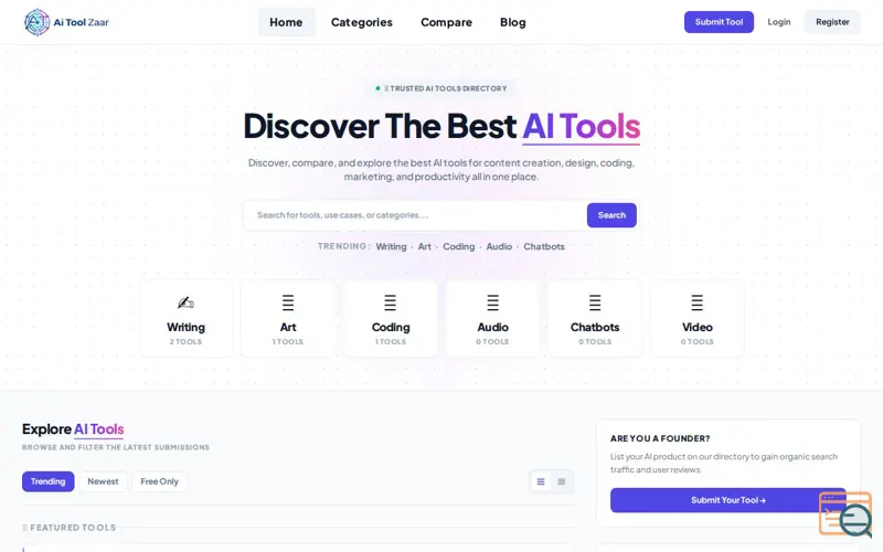 Screenshot of AI Tool Zaar