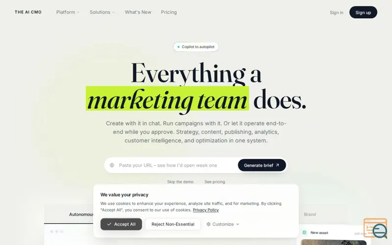 Screenshot of The AI CMO