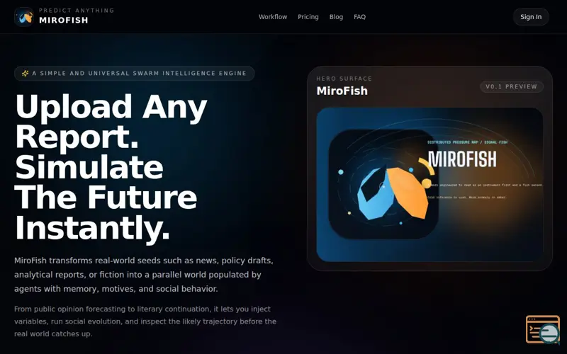 Screenshot of MiroFish
