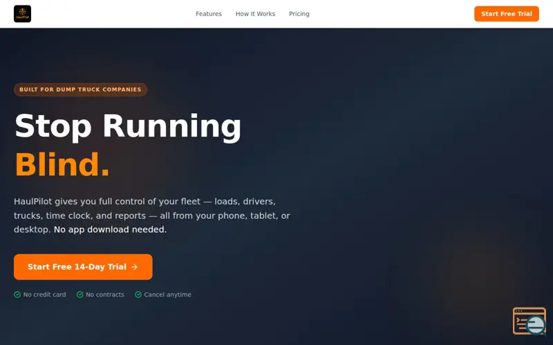 Screenshot of HaulPilot