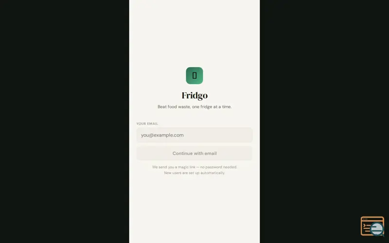 Screenshot of Fridgo