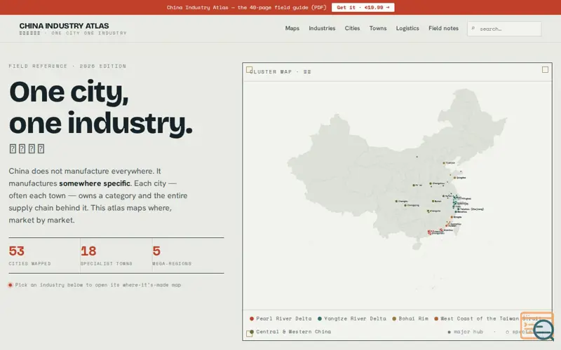 Screenshot of Chinaindustryatlas