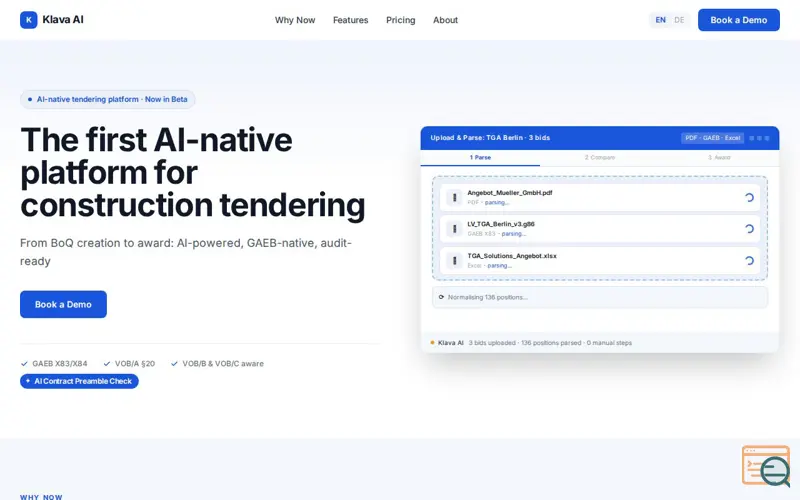 Screenshot of Klava AI