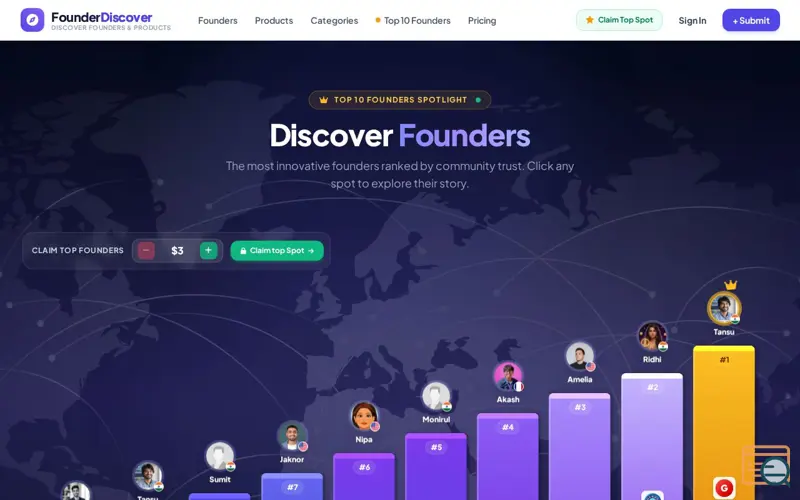 Screenshot of Founder Discover