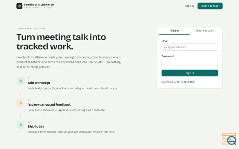 Screenshot of Feedback Intelligence Jira Automation