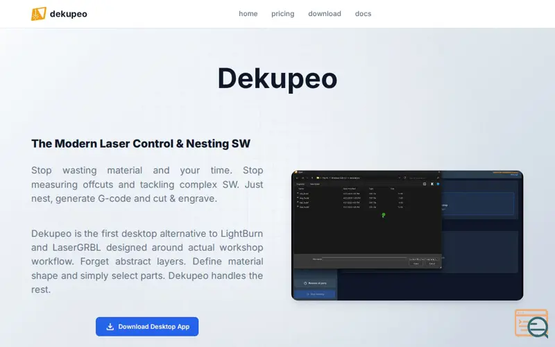 Screenshot of Dekupeo, a launch using Forpsi DNS