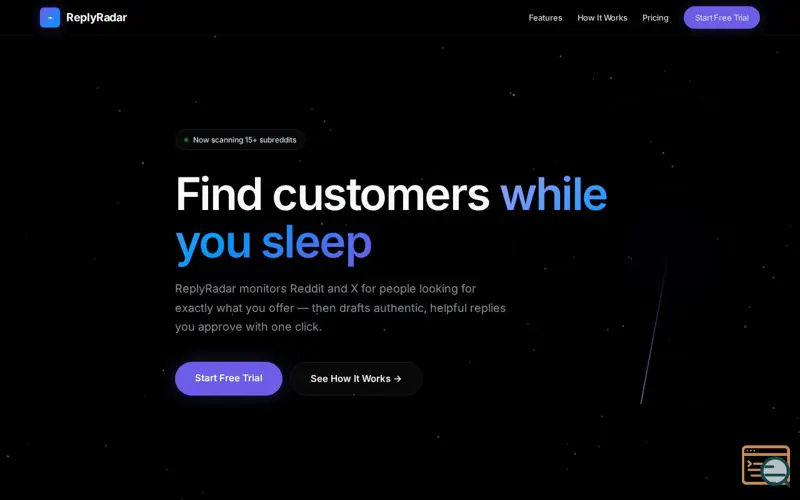 Screenshot of ReplyRadar