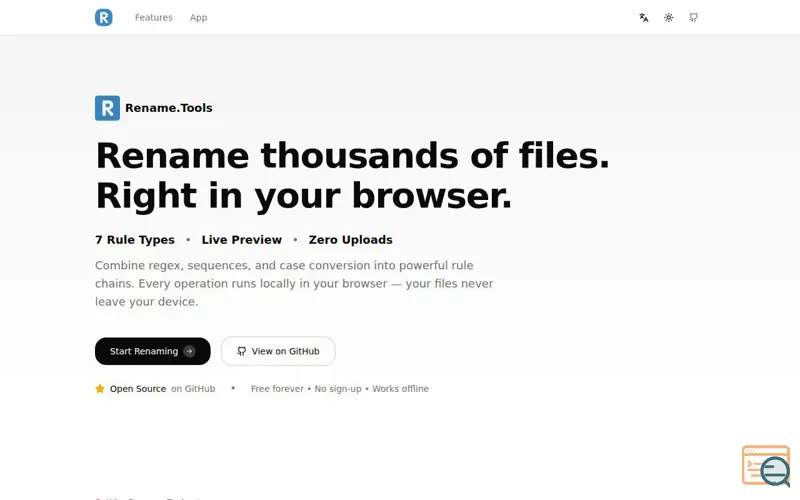 Screenshot of Rename.Tools