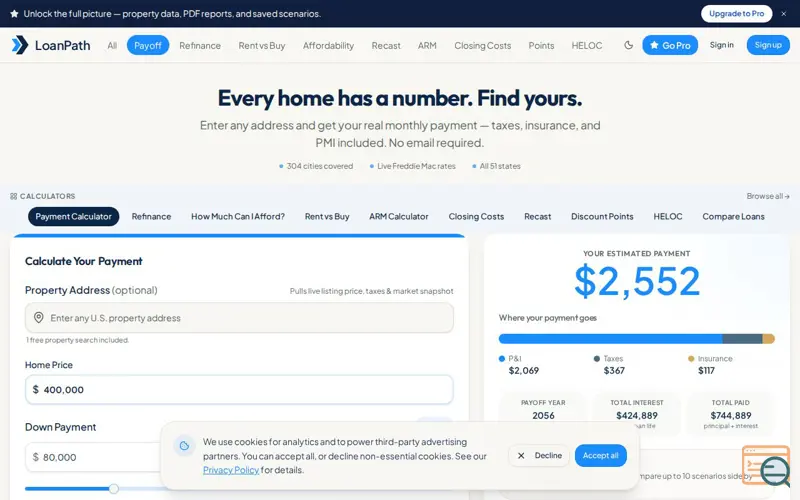 Screenshot of LoanPath