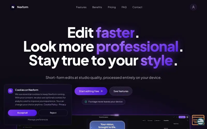 Screenshot of Nexform