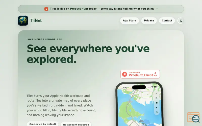 Screenshot of Tiles: Map Your Adventures