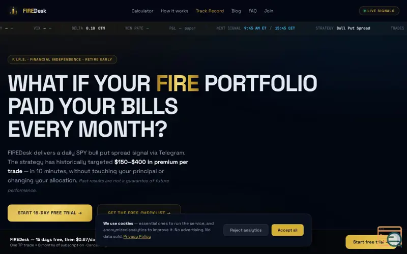 Screenshot of FIREDesk
