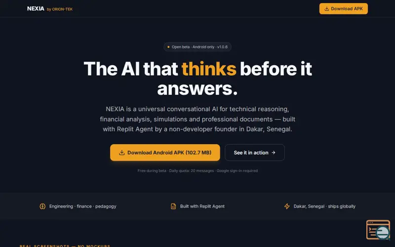 Screenshot of NEXIA