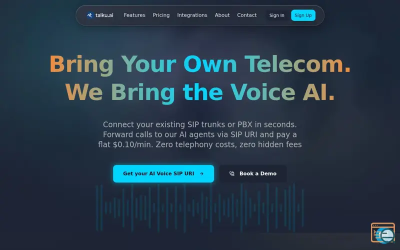 Screenshot of talku.ai
