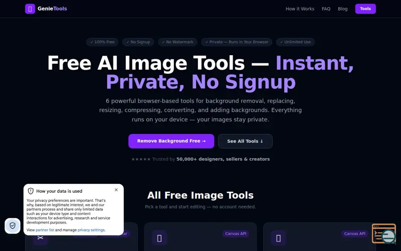 Screenshot of GenieTools