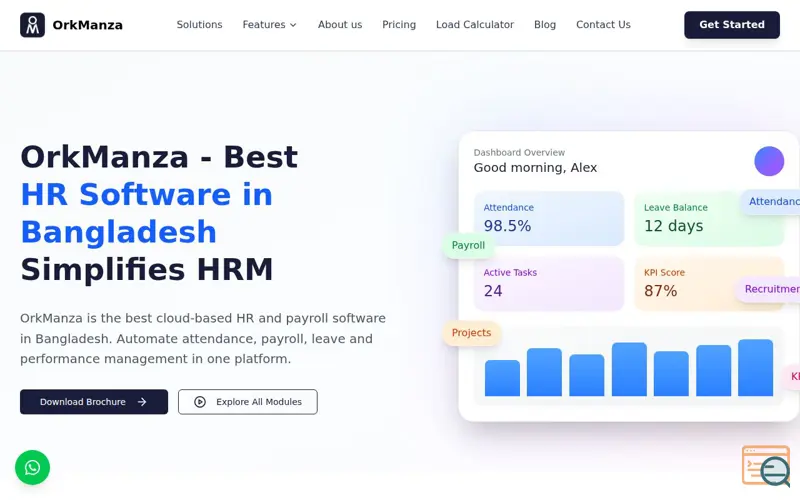 Screenshot of OrkManza HR Software