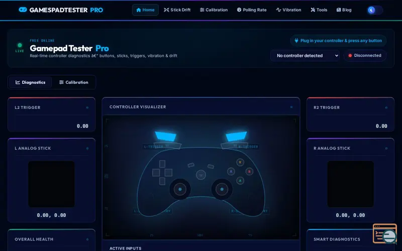 Screenshot of GamesPadTesterPro