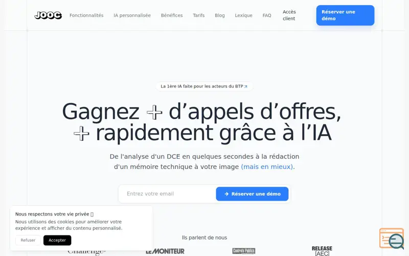 Screenshot of JOOC