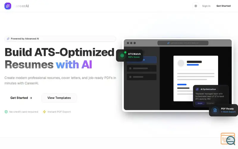 Screenshot of CareerAi