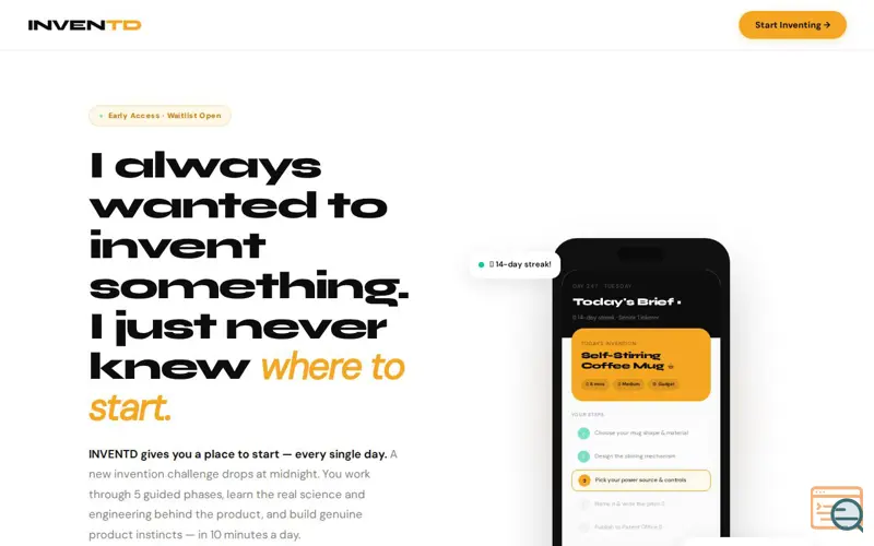 Screenshot of INVENTD