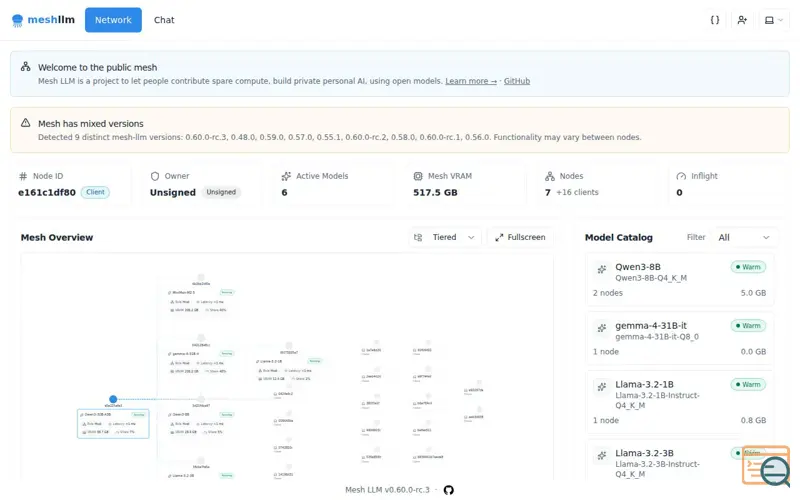 Screenshot of Mesh LLM
