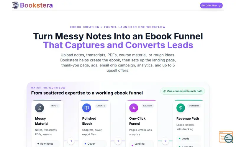 Screenshot of Bookstera - AI Funnel Suite