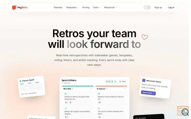 Screenshot of HeyRetro