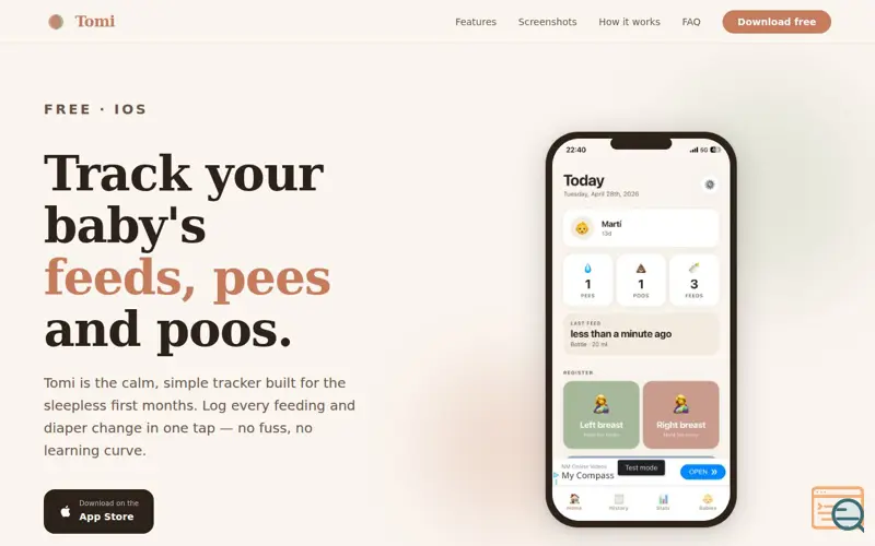 Screenshot of Tomi: Baby Tracker