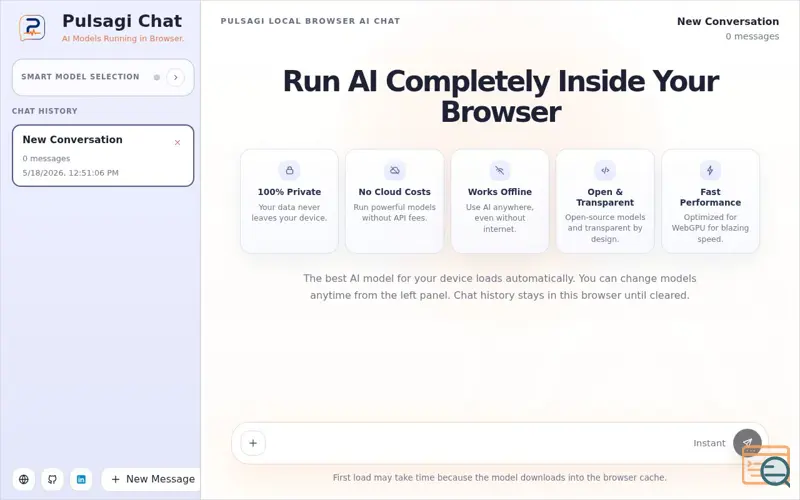 Screenshot of Pulsagi chat