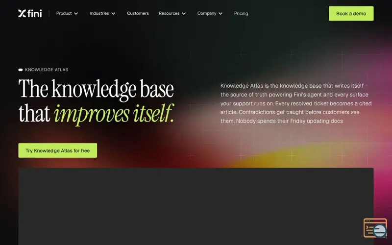 Screenshot of Knowledge Atlas by Fini