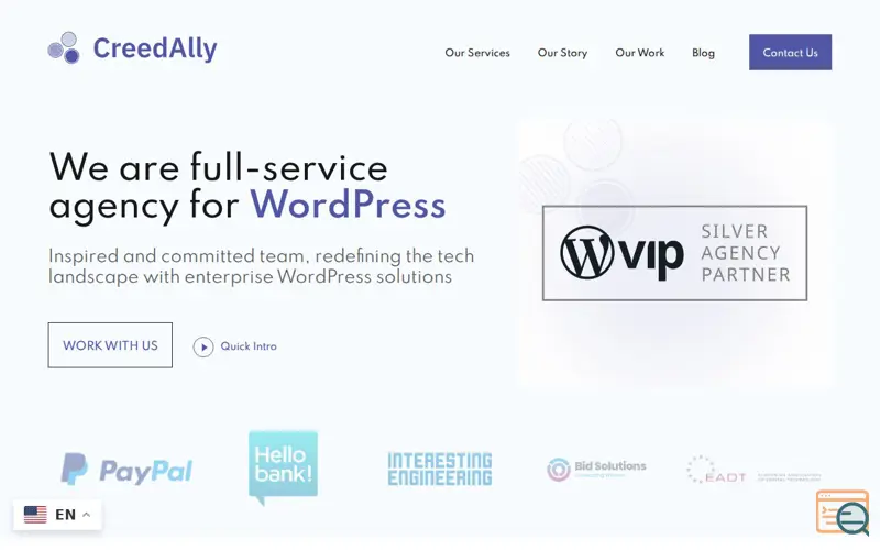 Screenshot of CreedAlly