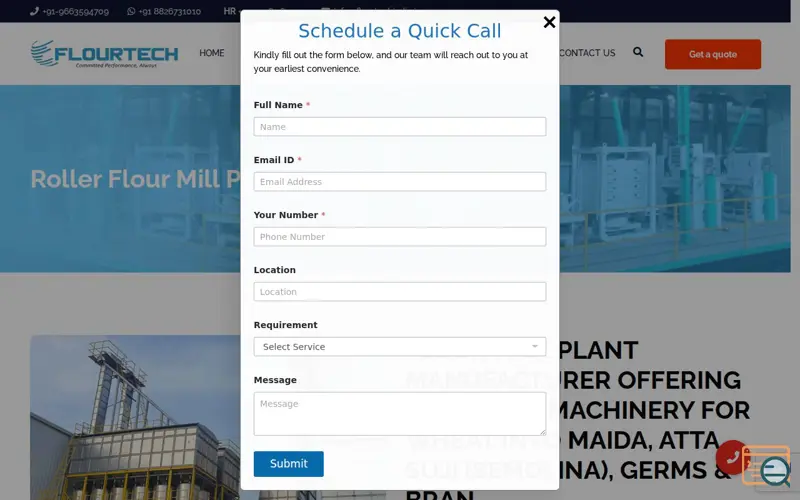 Screenshot of Roller Flour Mill Plant