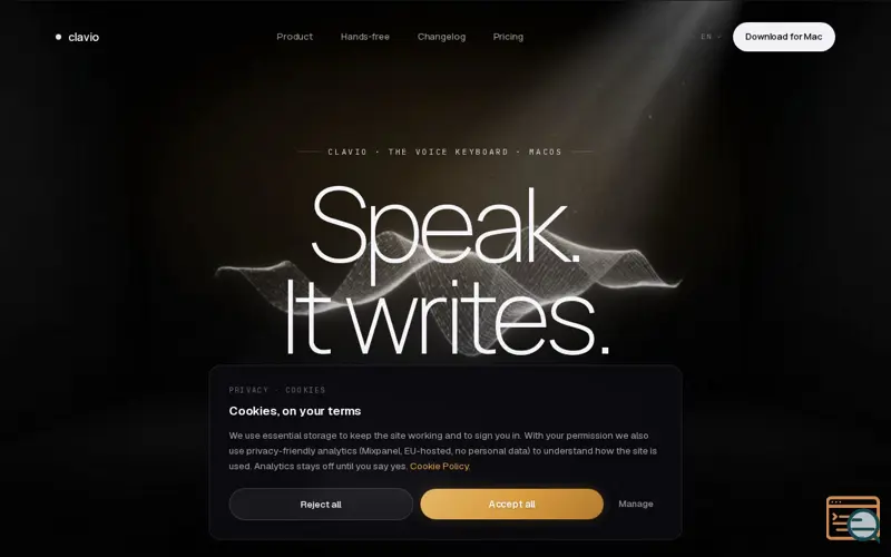 Screenshot of Clavio