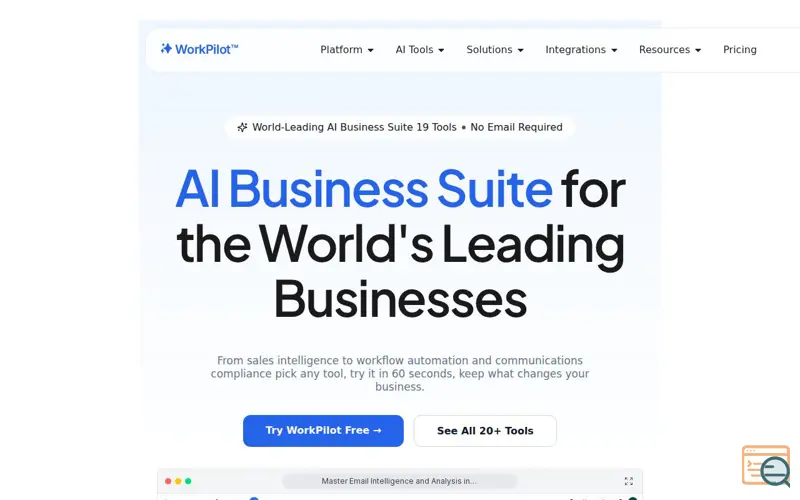 Screenshot of WorkPilot