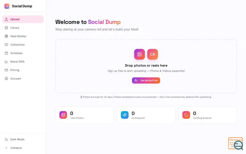 Screenshot of Social Dump
