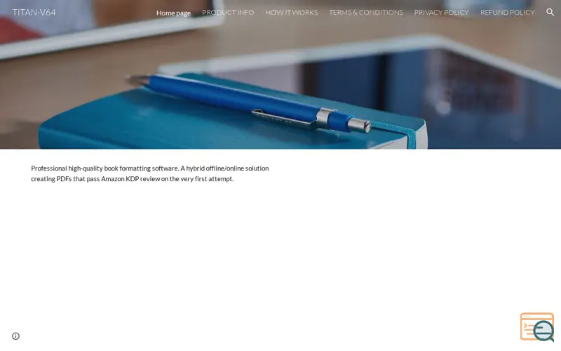 Screenshot of Titan-Book
