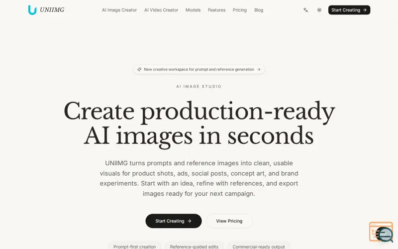 Screenshot of UNIIMG