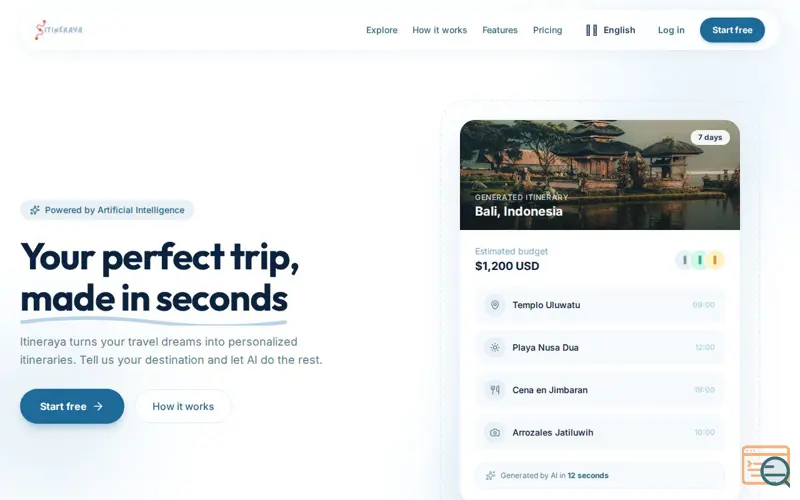 Screenshot of Itineraya