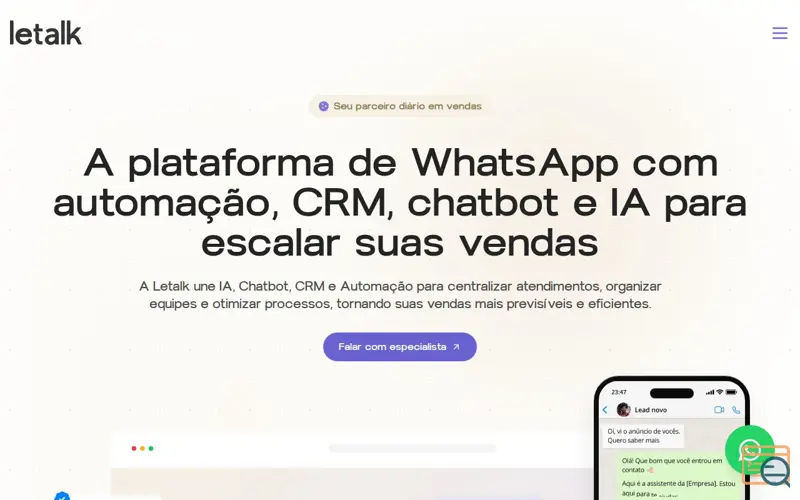 Screenshot of Letalk
