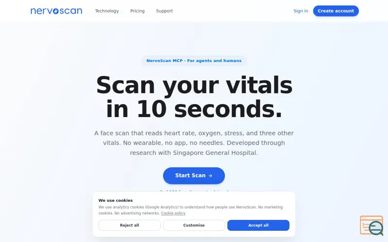Screenshot of NervoScan